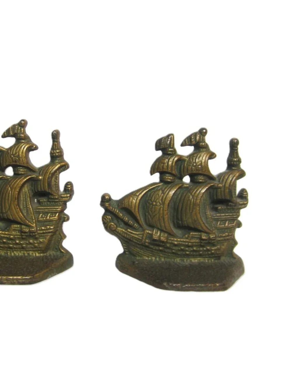 Pair of Antique Vintage Cast Iron 4